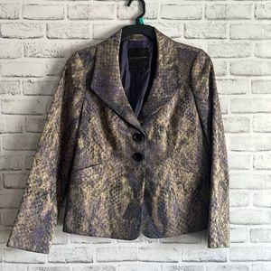 Classiques Entier Atelier Blazer Size M Multi  Purple Lined 2 Button Jacket